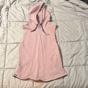 AFWD Pink Sleeveless Hoodie Muscle Tee